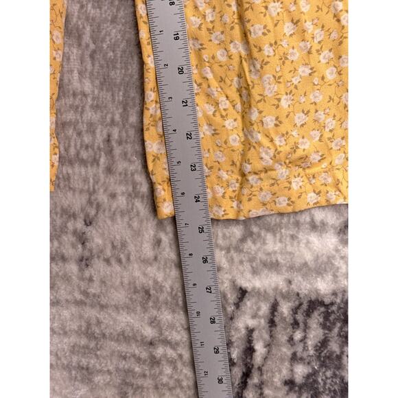 Reformation Jumpsuit 12 Womens Yellow Floral Smocked Wide Leg - Picture 6 of 9